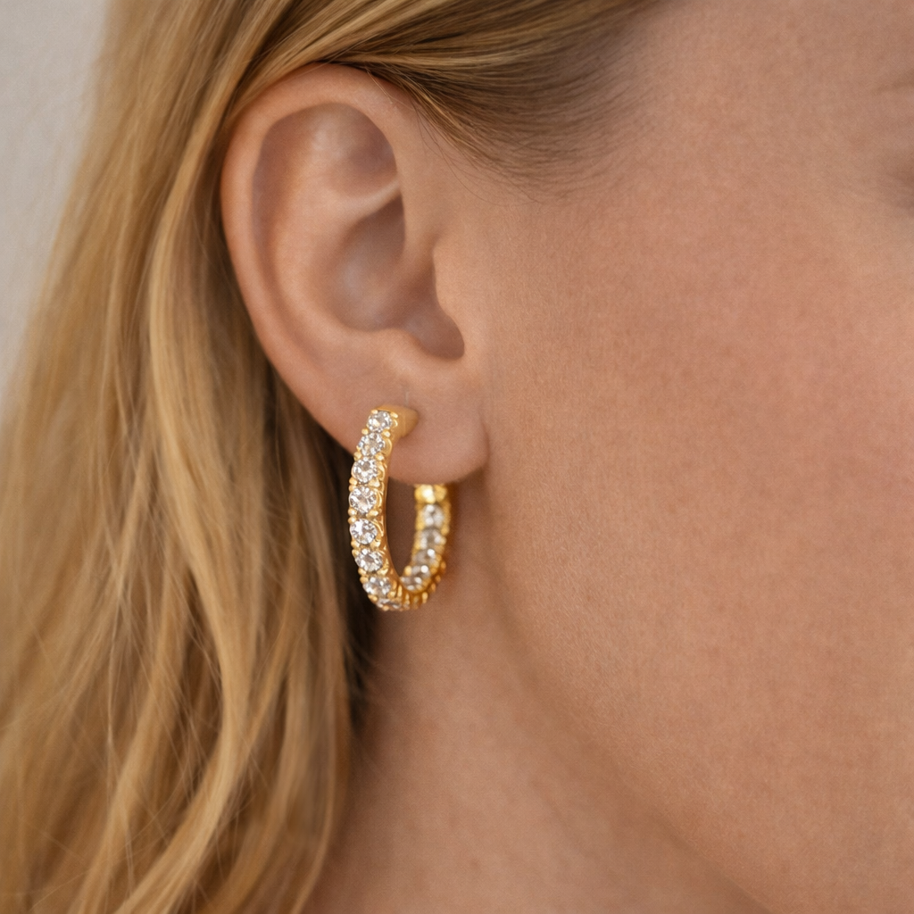 Signature Baguette Hoop Earrings