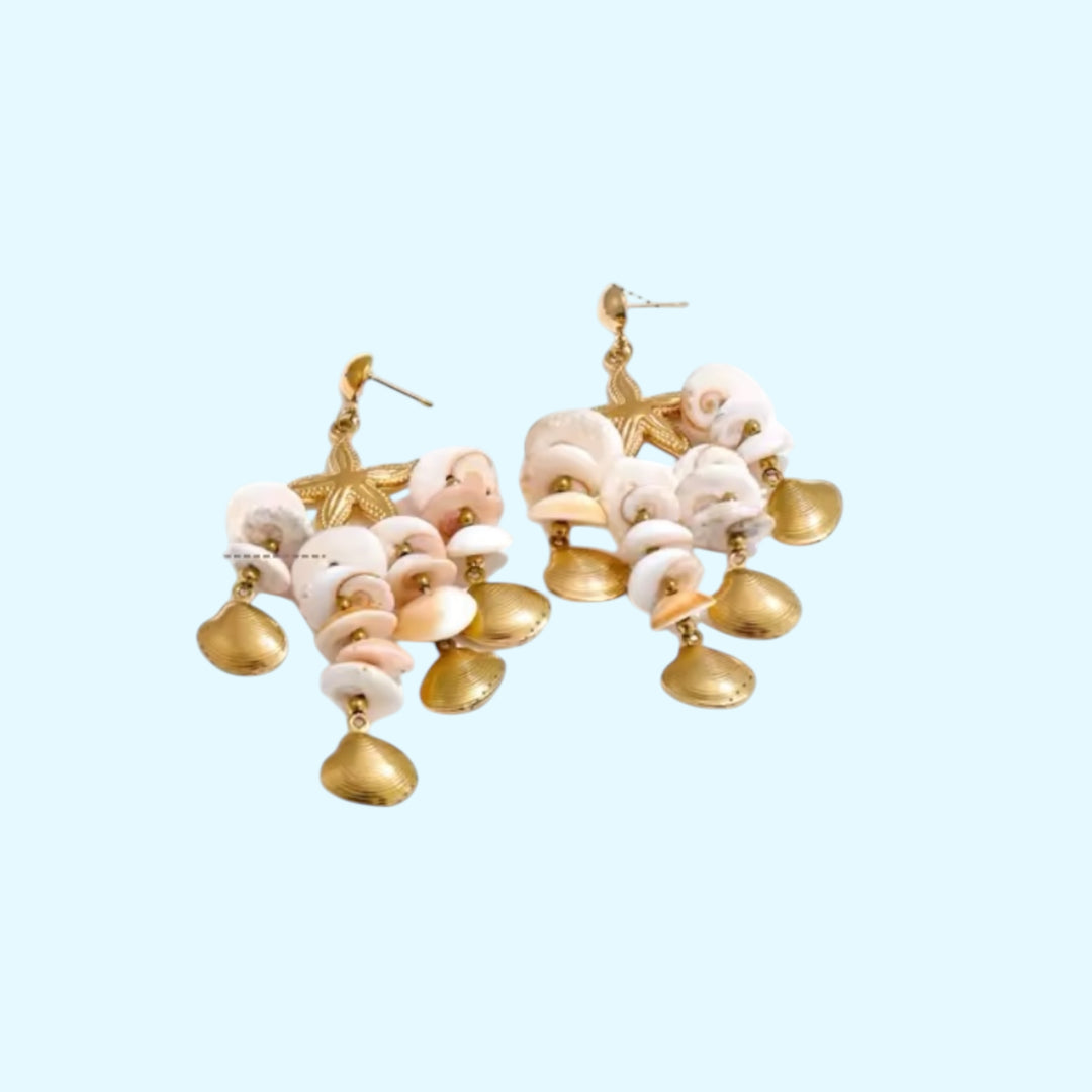 Sirena Shell Dangle Earrings