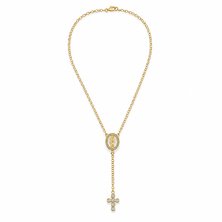 Saint Jude Rosary Lariat Necklace