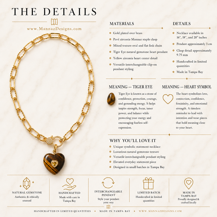 Tiger Eye Heart Necklace