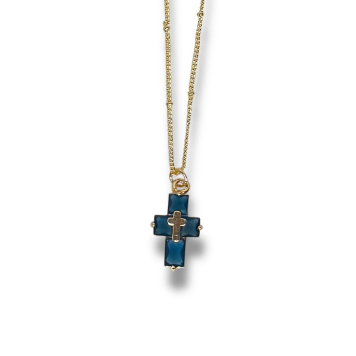 Dainty Crystal Cross Necklace