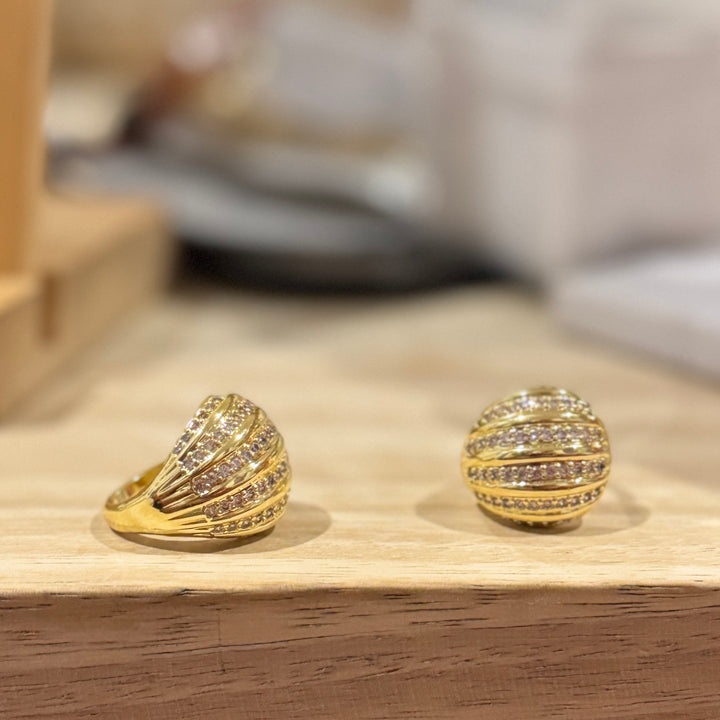Jackie Gold and Zirconia Ring