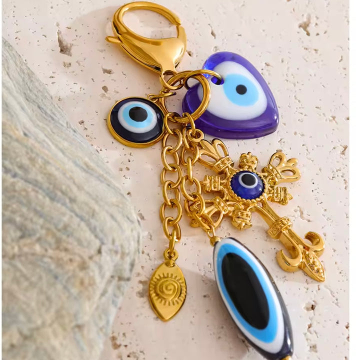 Royal Evil Eye Guard Bag Charm