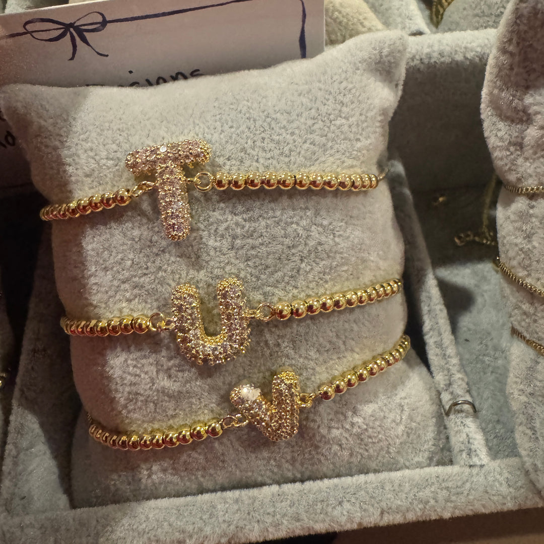 Initial Bubble bracelets