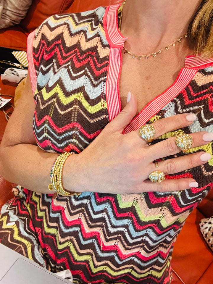 Jackie Gold and Zirconia Ring