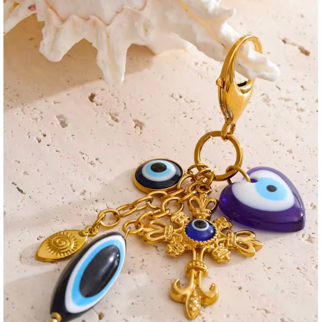 Royal Evil Eye Guard Bag Charm