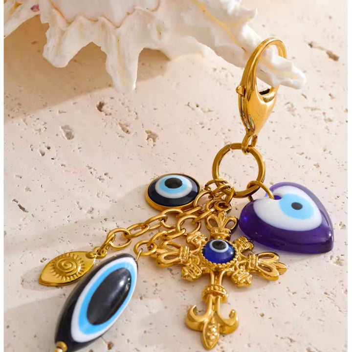 Royal Evil Eye Guard Bag Charm