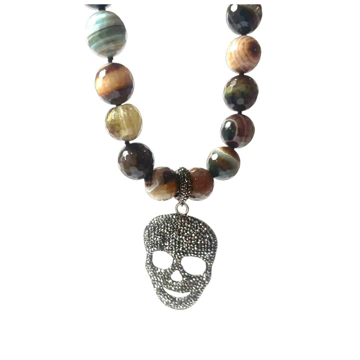 Fall, Necklace, Star Default Title Necklaces Mannaz Designs Gasparilla Skull Necklace in  Madagascar Beads 