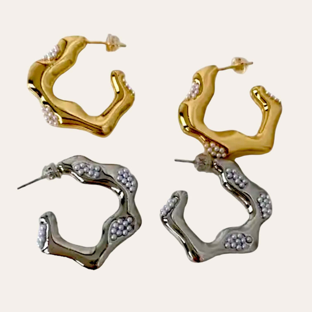 summer 2023 Silver Earrings Mannaz Designs Gigi Gold and Silver Hoop Earrings summer 2023 Silver Earrings Mannaz Designs Gigi Gold and Silver Hoop Earrings 