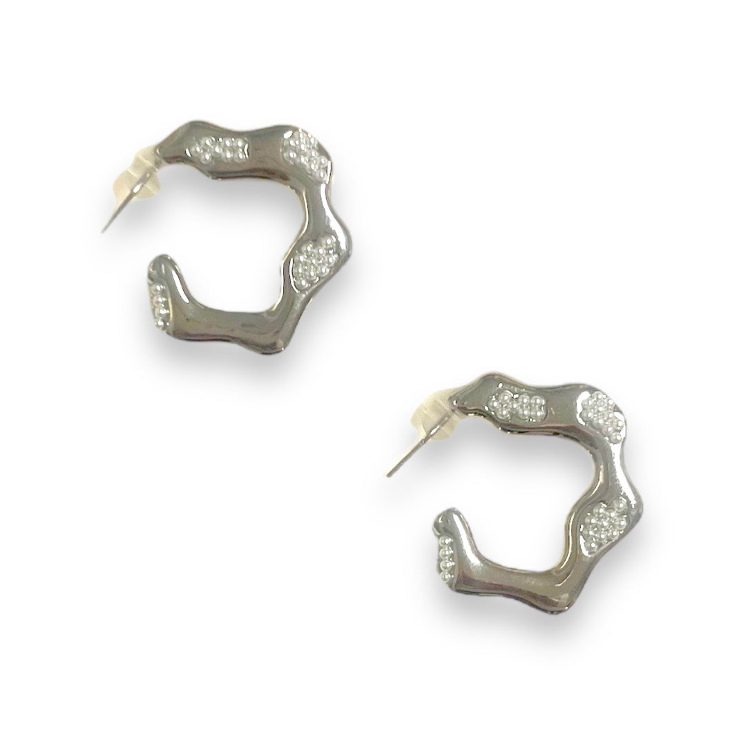 summer 2023 Silver Earrings Mannaz Designs Gigi Gold and Silver Hoop Earrings 
