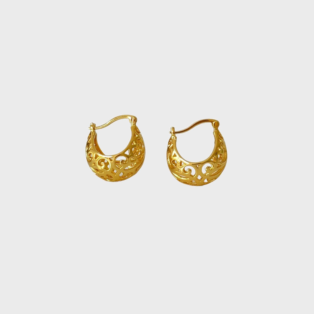 HOLIDAYS 22, Spring 2024 Default Title Earrings Mannaz Designs Gipsy Gold Hoop Earrings 