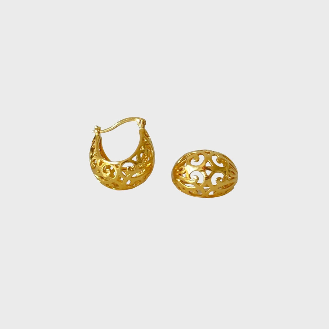 HOLIDAYS 22, Spring 2024 Default Title Earrings Mannaz Designs Gipsy Gold Hoop Earrings 