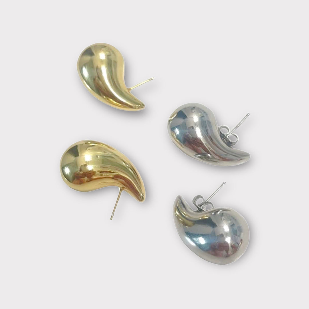 Fall 23 Default Title Earrings Mannaz Designs Gold  Drop Statement Earrings 