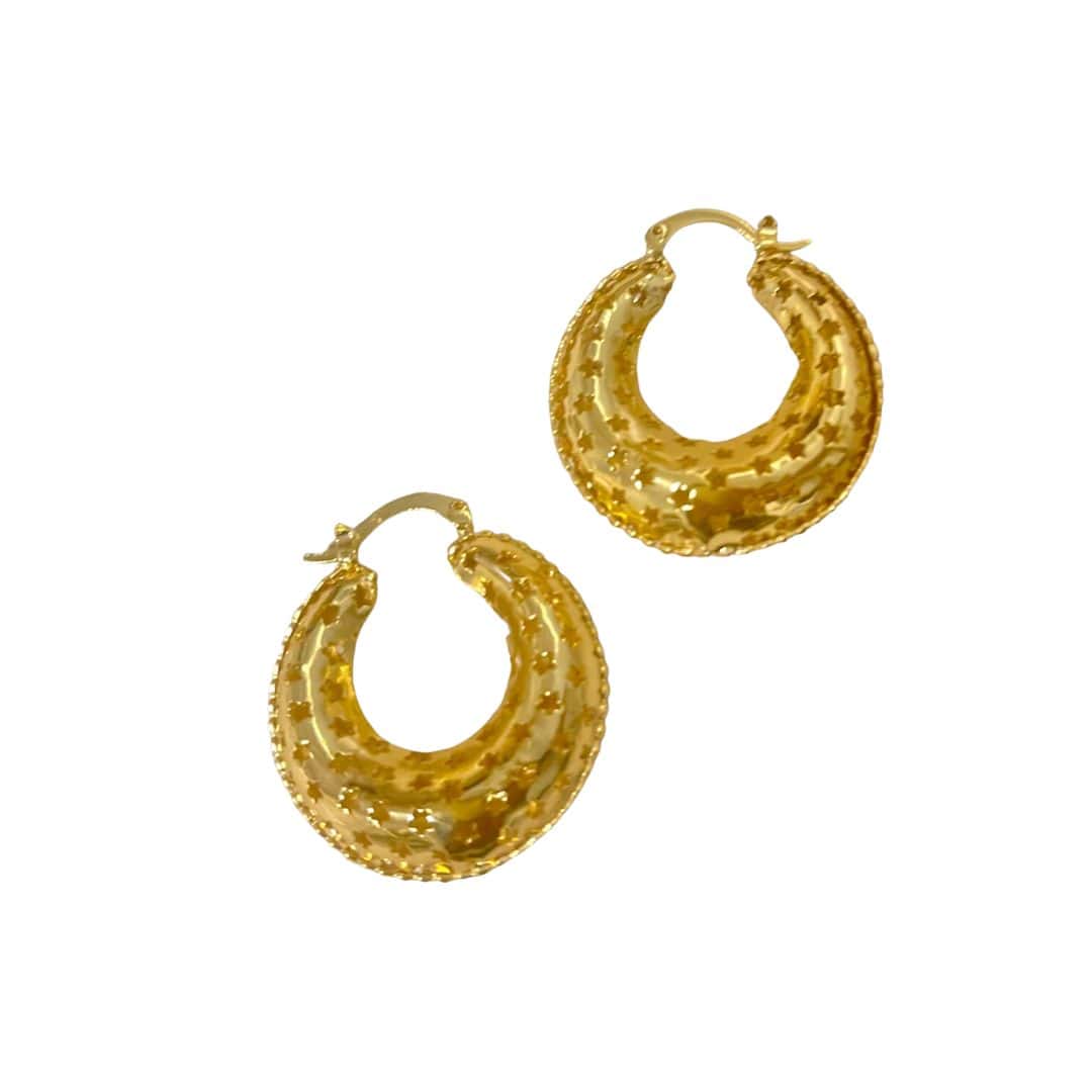 HOLIDAYS 22 Default Title Earrings Mannaz Designs Gold Hoops Earrings 
