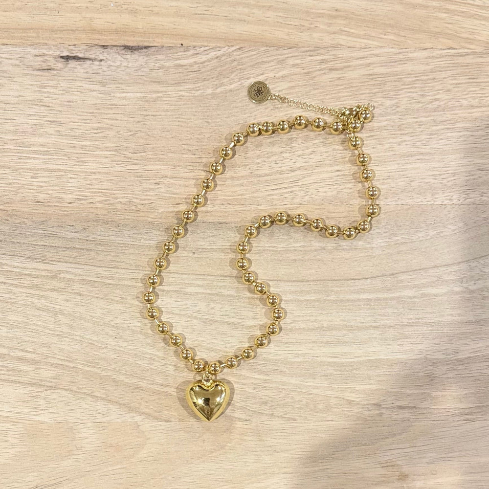  Default Title  Mannaz Designs Gold Radiance Heart Necklace 