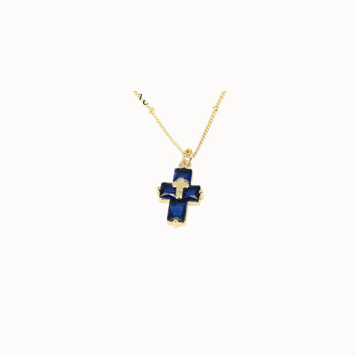 Dainty Crystal Cross Necklace