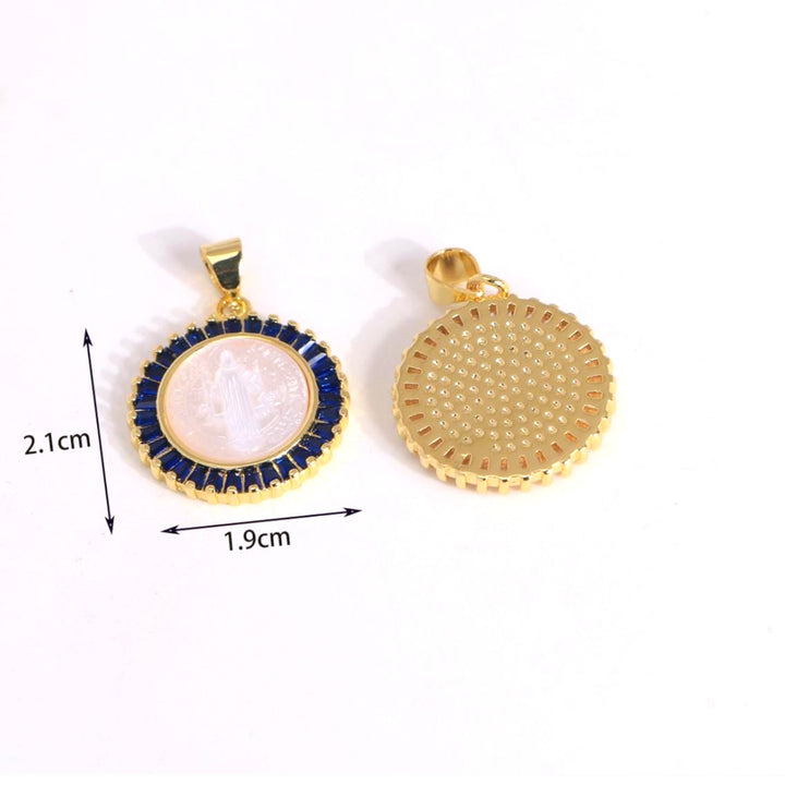 San Benedict Mother of Pearl Protection Necklace