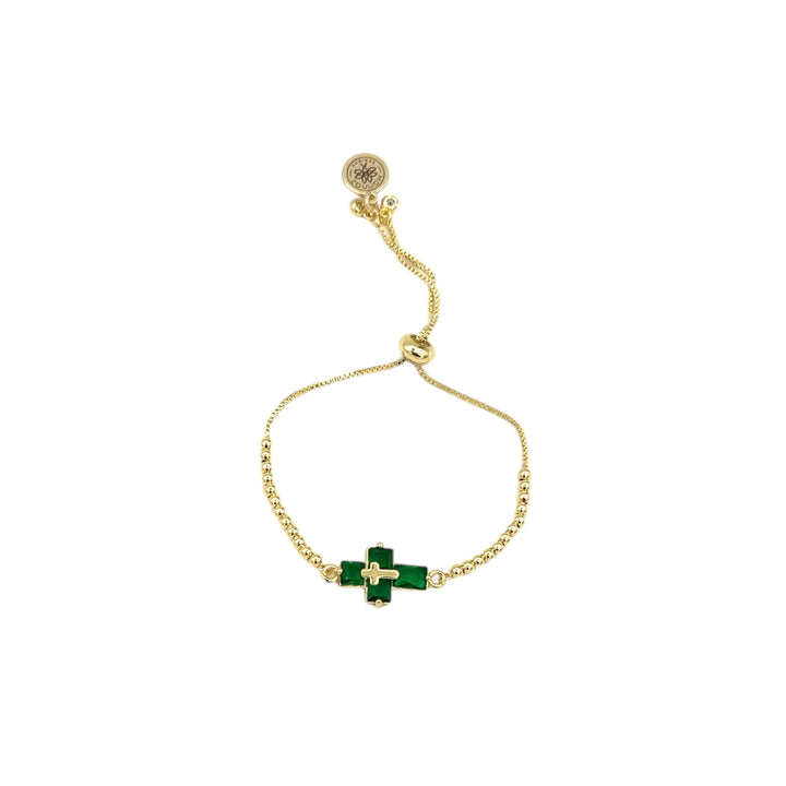 Cross Color Crystal Gold Bracelets