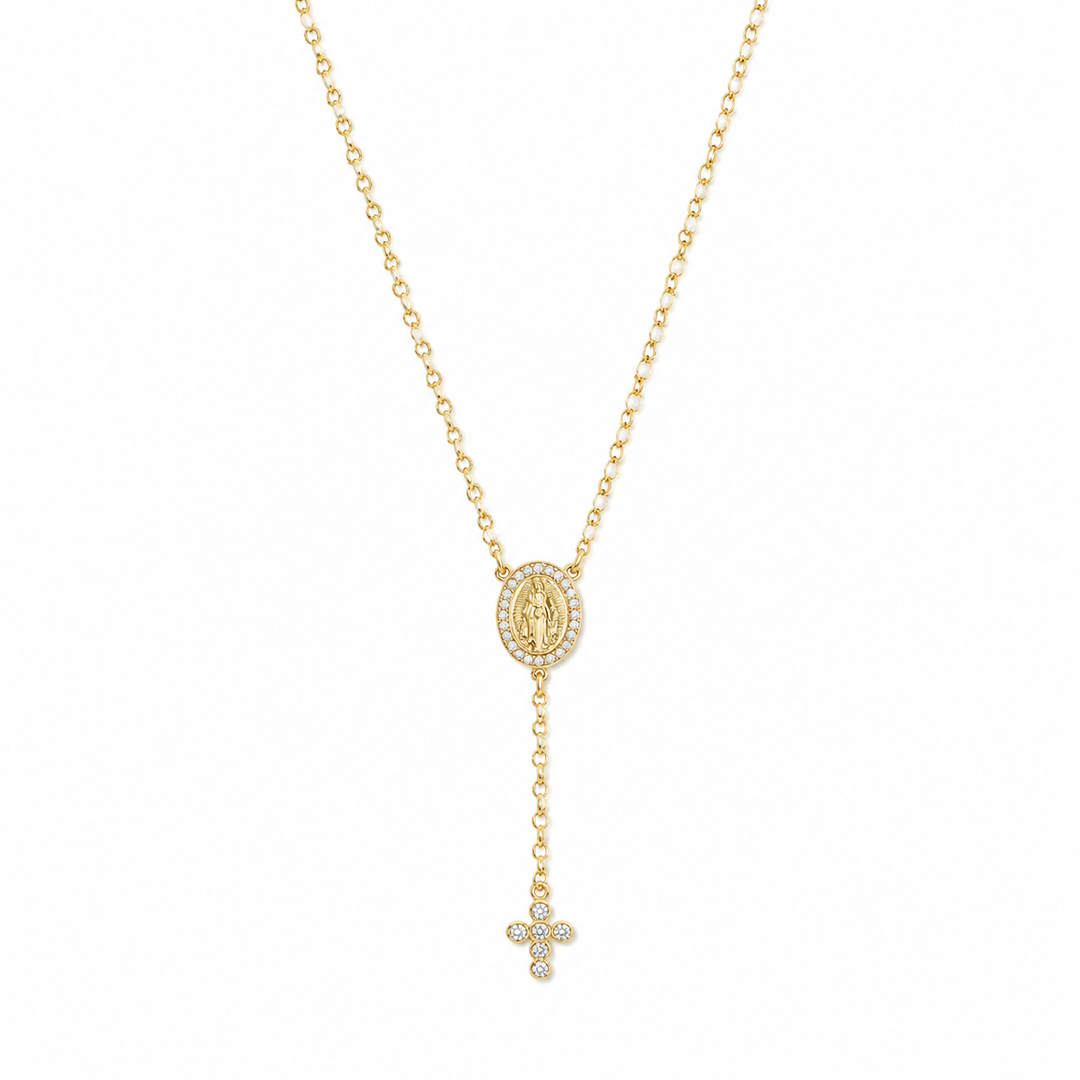 Miraculous Medal Rosary Necklace