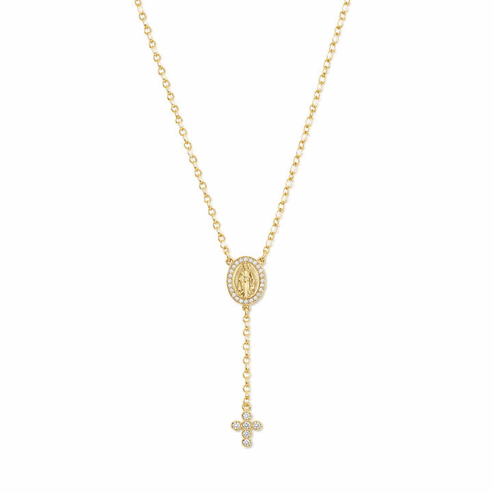 Miraculous Medal Rosary Necklace
