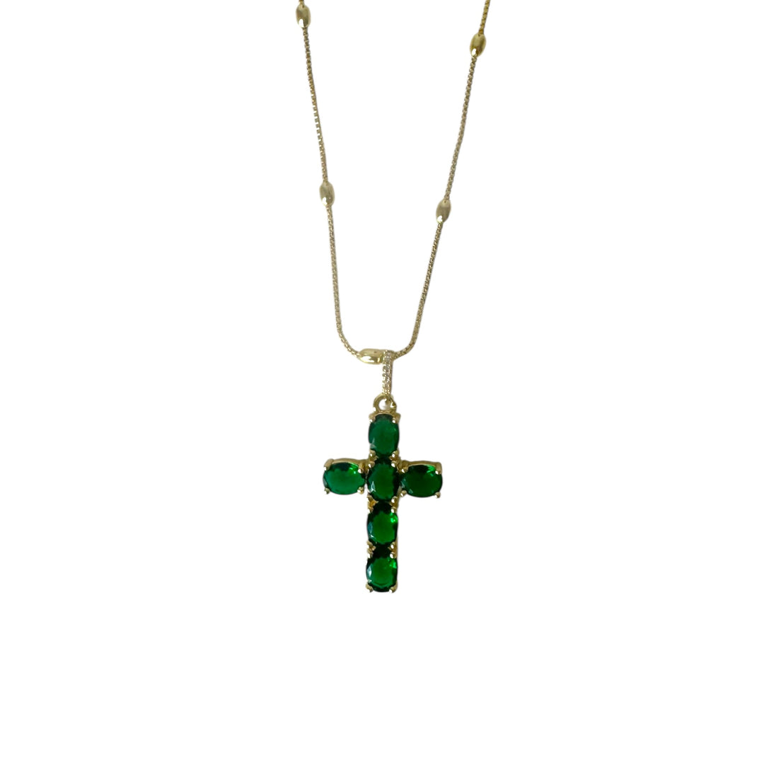 Color Cross Pendant Necklaces