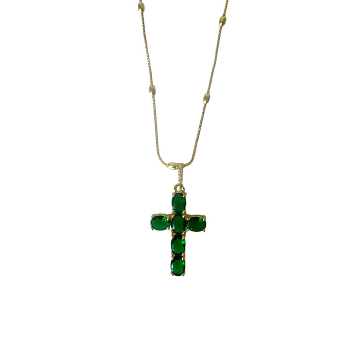 Color Cross Pendant Necklaces