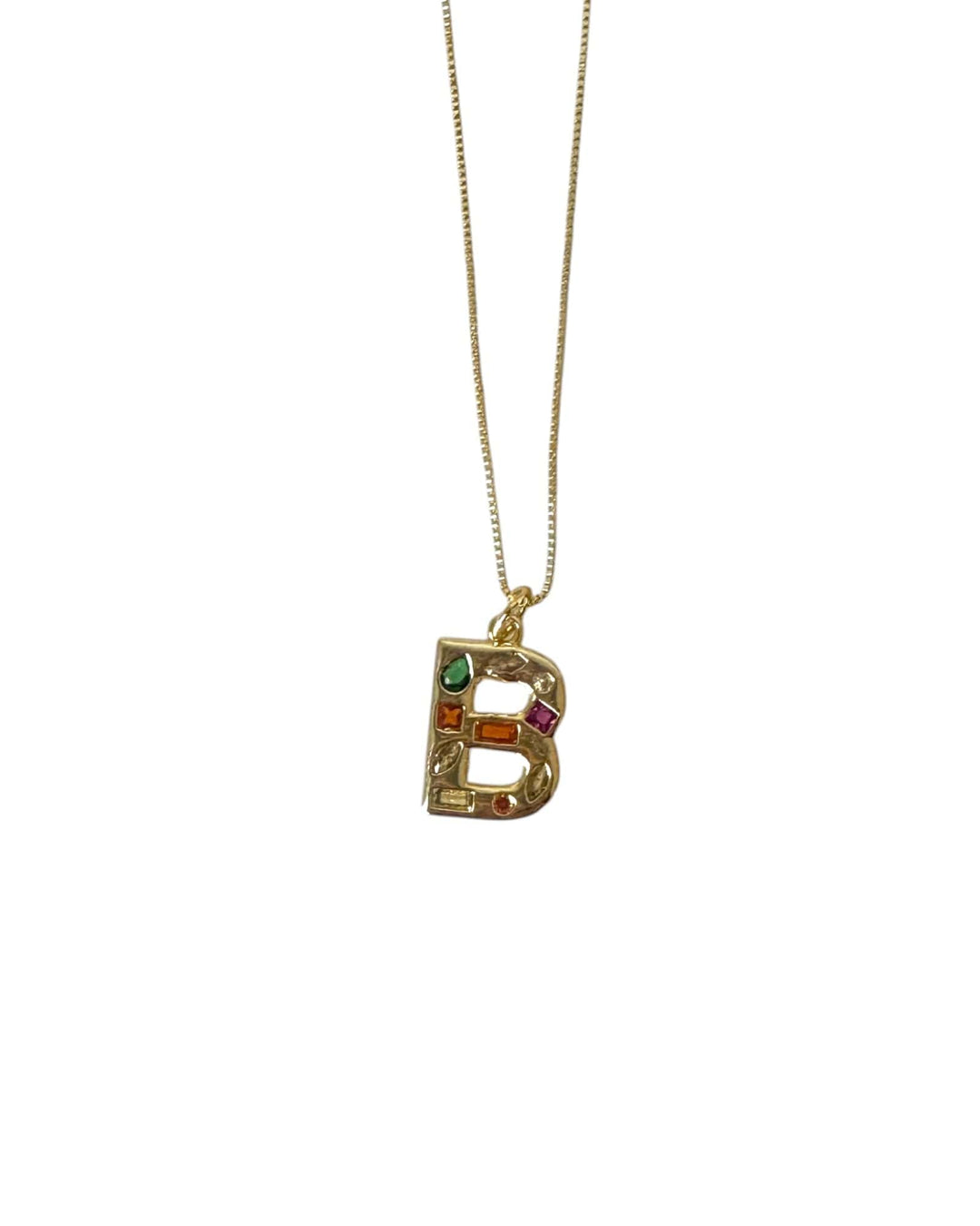 Rainbow Initial Necklace