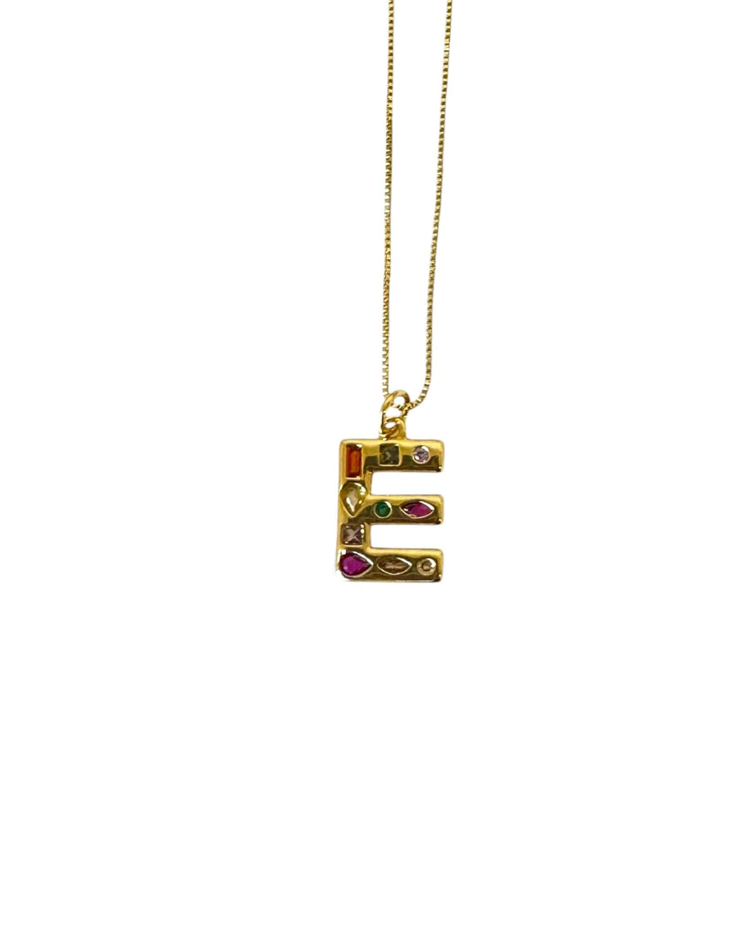 Rainbow Initial Necklace