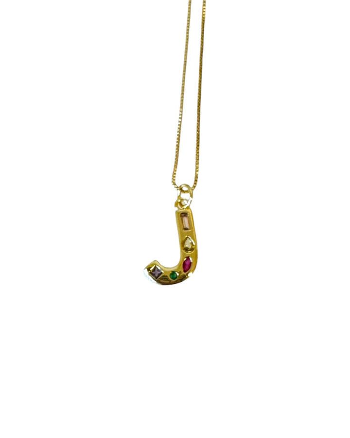 Rainbow Initial Necklace