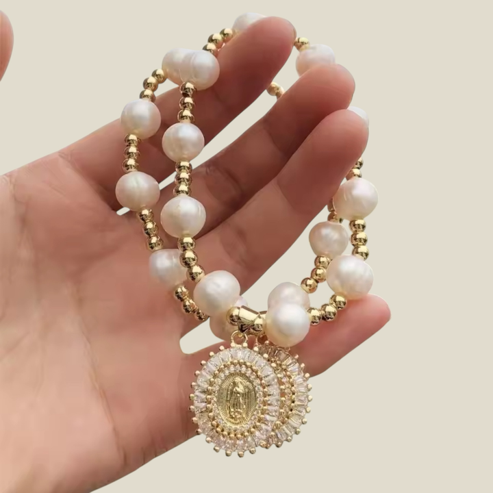 Guadalupe Pearl Blessing Bracelet
