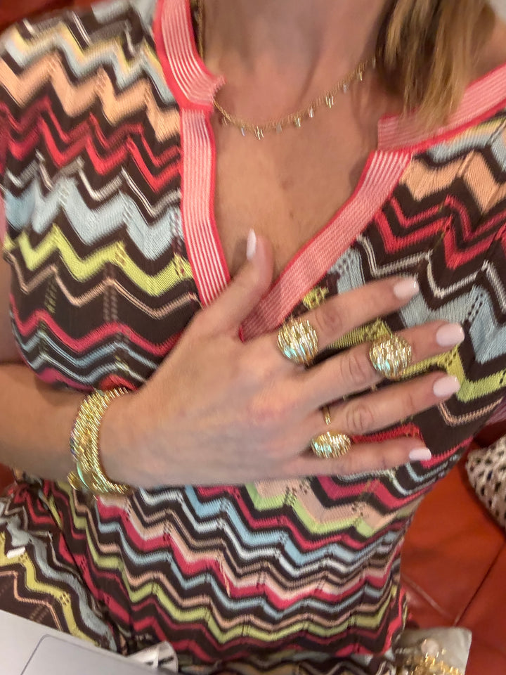 Jackie Gold and Zirconia Ring