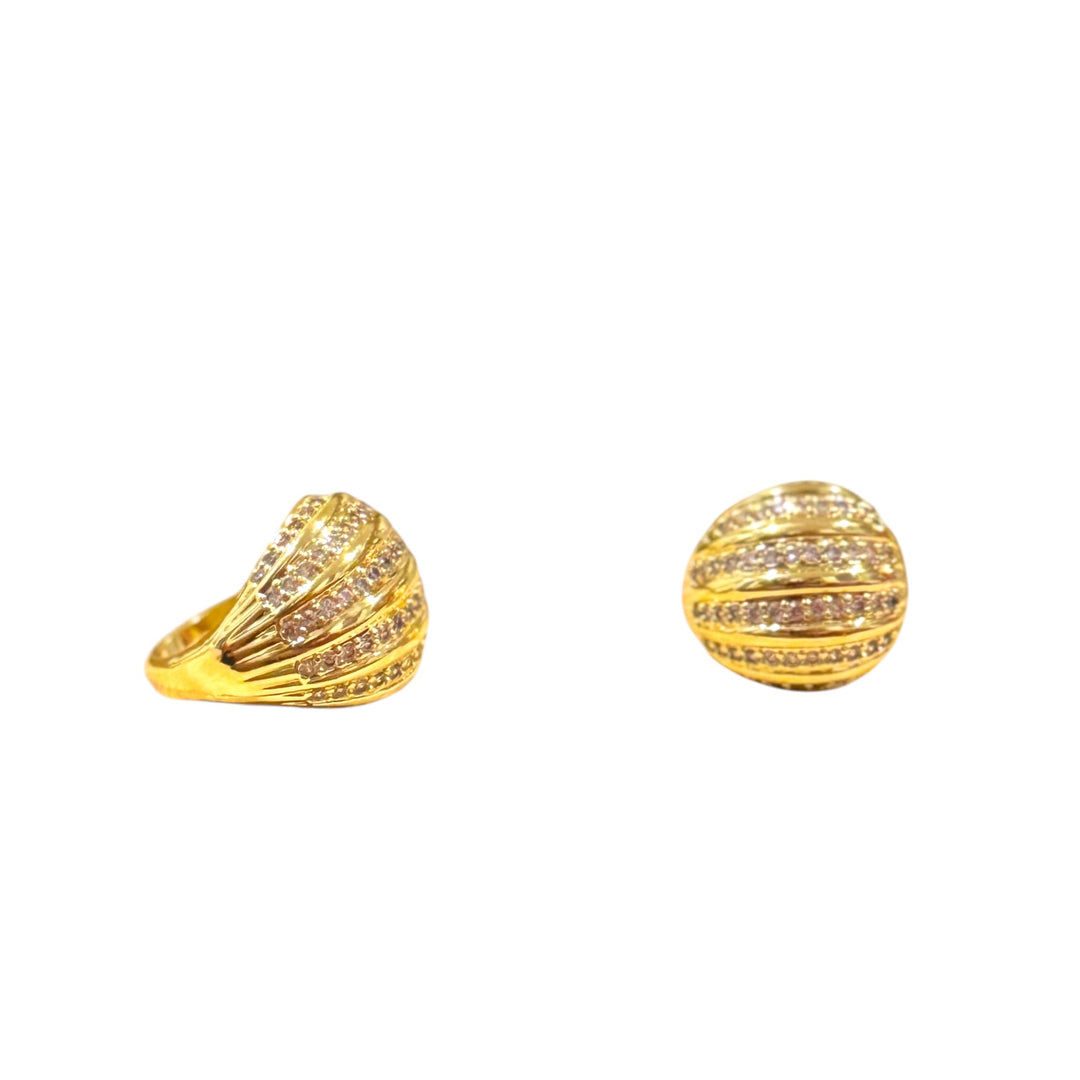 Jackie Gold and Zirconia Ring