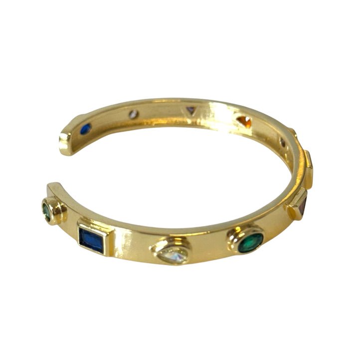 Rainbow Gold Zirconia Bangle