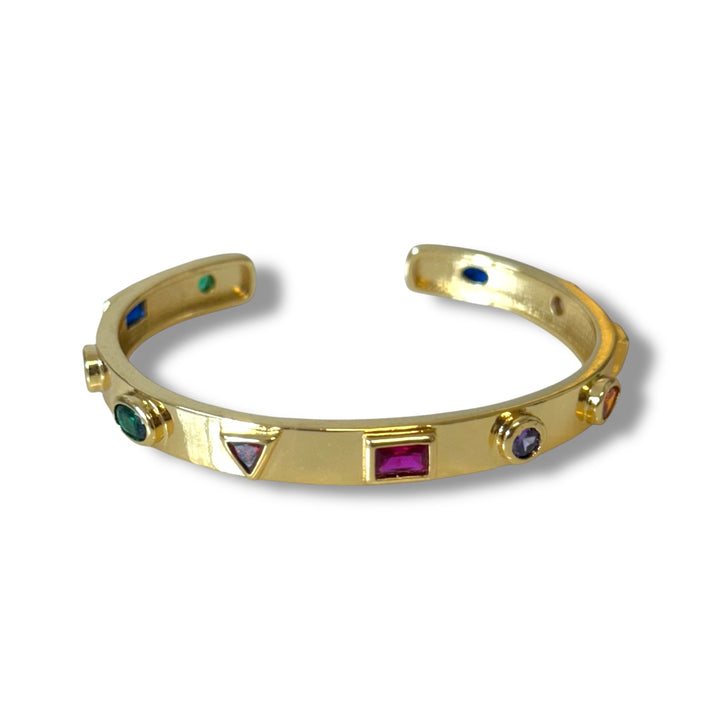 Rainbow Gold Zirconia Bangle