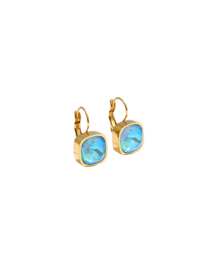 Candy Drop Crystal Gold Earrings