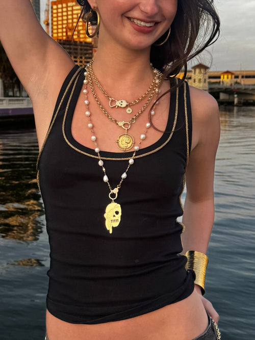 Gasparilla Skull – Freshwater Pearl Edition