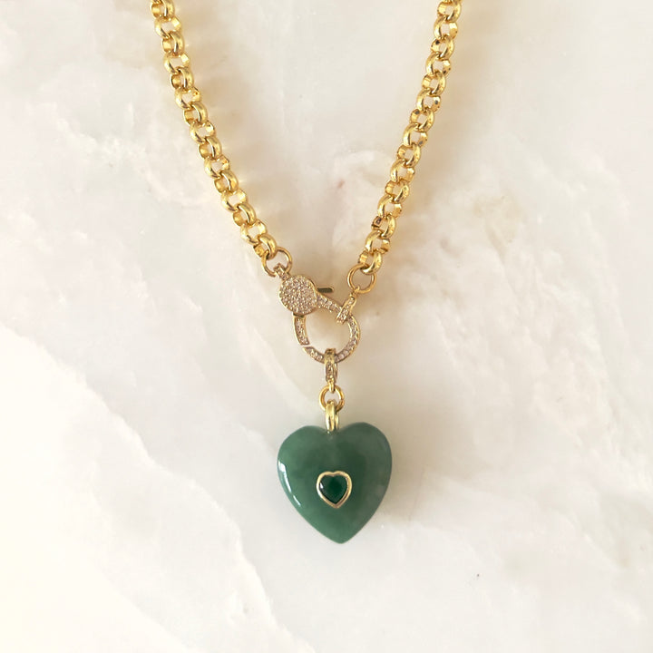 Heart Aventurine Necklace