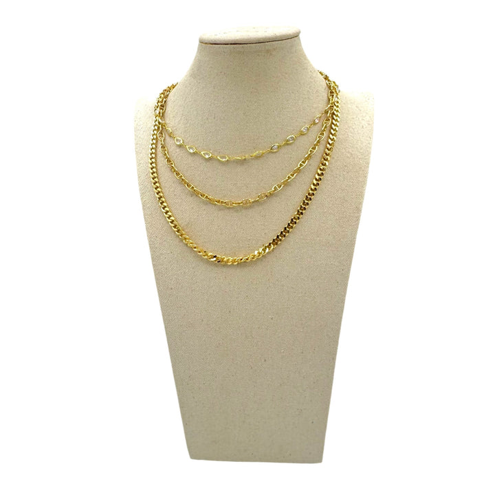  Default Title Necklaces Mannaz Designs Jet Set Gold Layered Necklace 