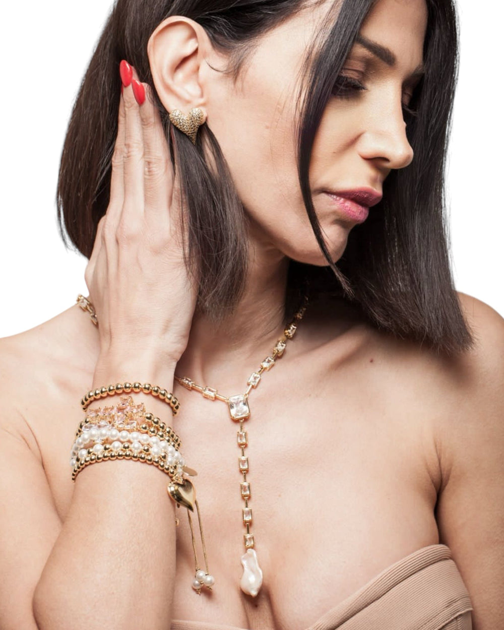 Spring 2024, Valentines Default Title Earrings Mannaz Designs Love Heart Gold Earrings 