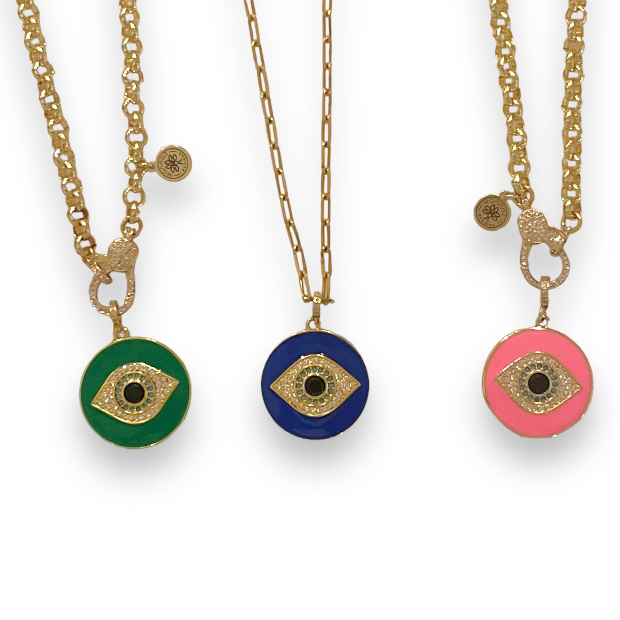 SALE - Evil Eye Necklace - White – House of Jewels Miami