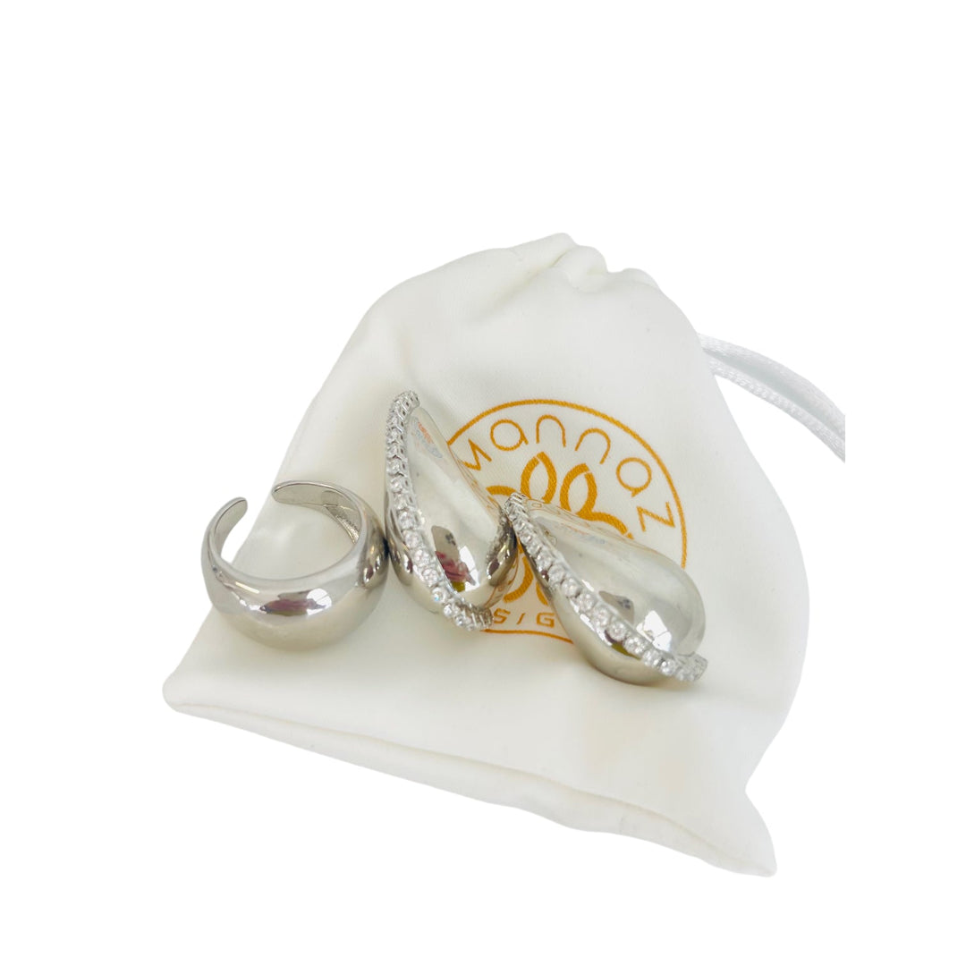 #fall23 Silver Rings Mannaz Designs Mannaz Chunky Ring 