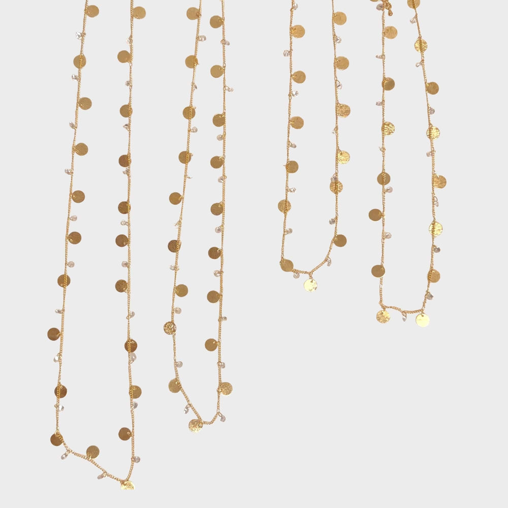 Fall 2021, Spring 2021, Summer 2021 24 Inches Necklaces Mannaz Designs Mina Delicate Charms & Crystal Necklace 