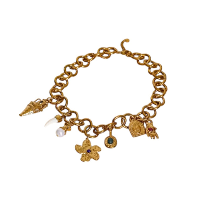 Gaia Amulet Gold Necklace
