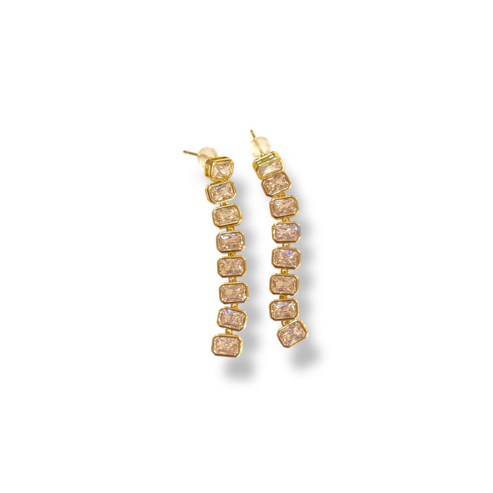 Chic Drop Baguette Earrings