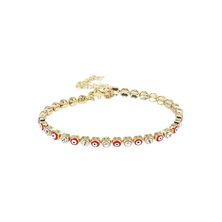 Evil Eye Tennis Bracelets  Zirconia-Gold