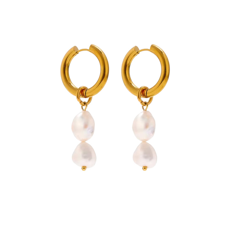 Coco Pearl Hoop Earrings – Single or Double Drop