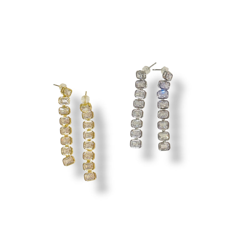 Chic Drop Baguette Earrings