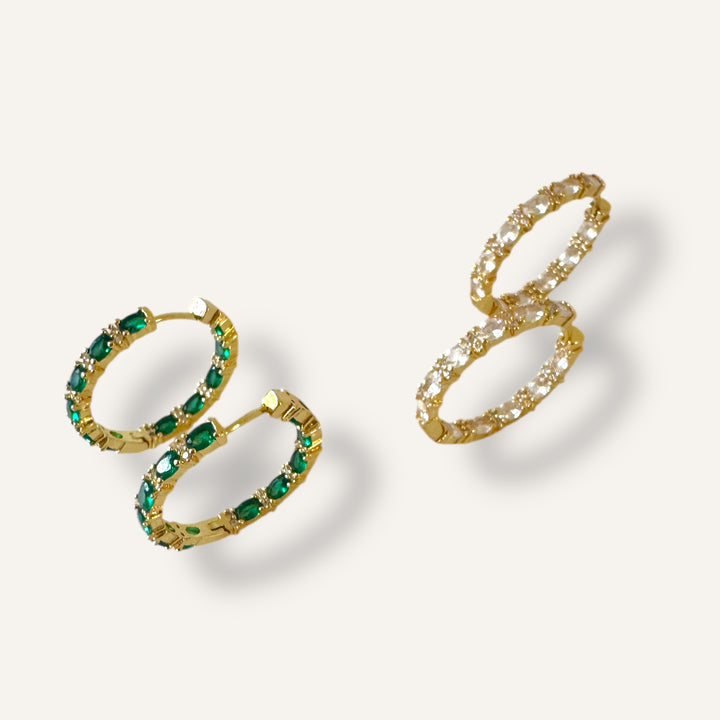 Signature Baguette Hoop Earrings