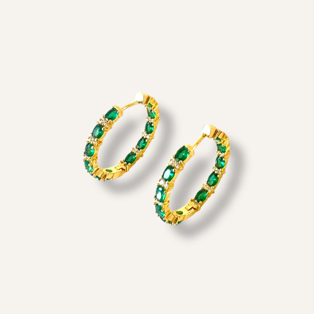 Signature Baguette Hoop Earrings