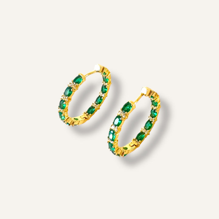Signature Baguette Hoop Earrings
